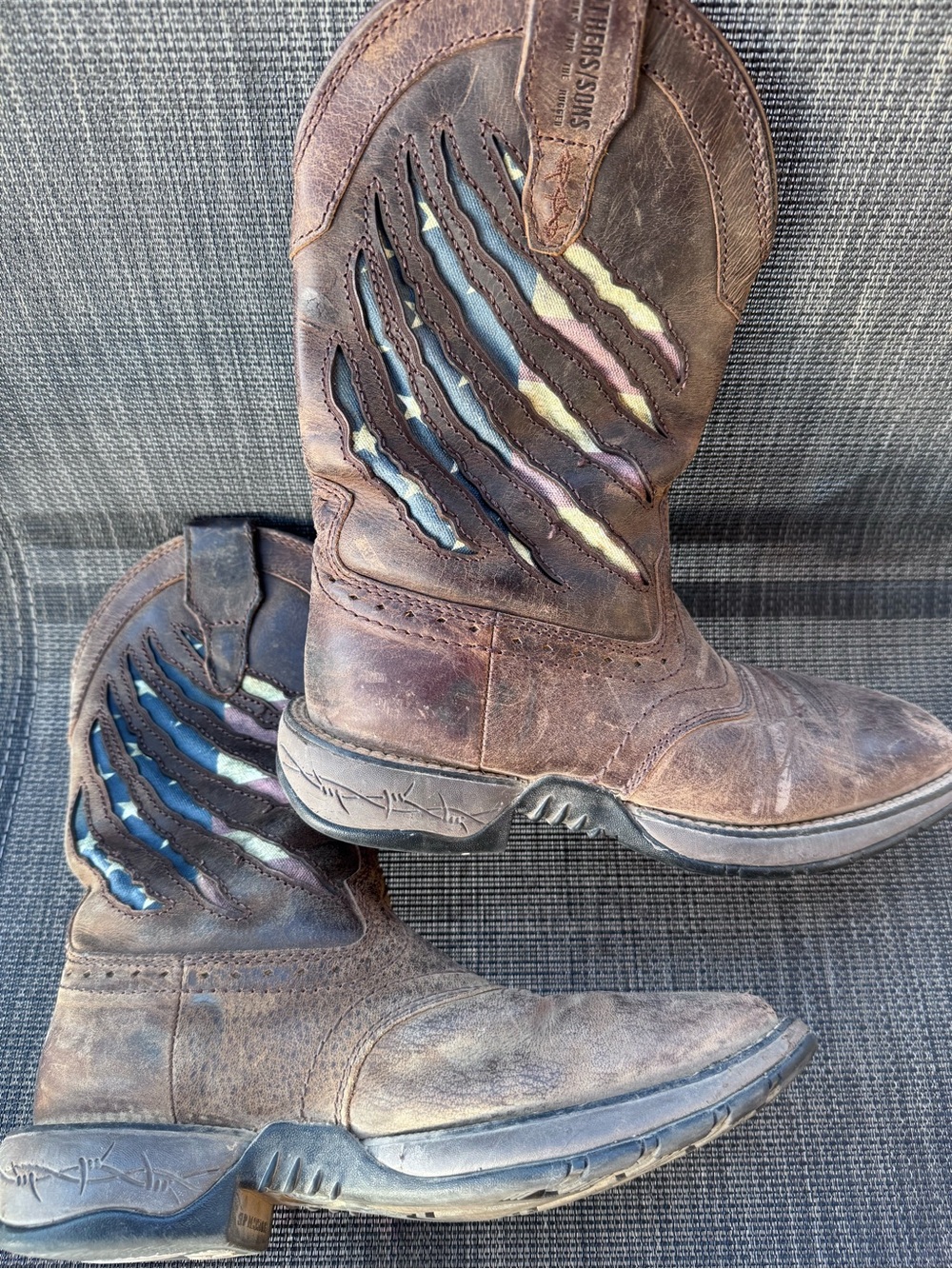 BROTHERS AND SONS MEN'S STAR EXPORTS WITH FLAG WESTERN PERFORMANCE BOOTS -